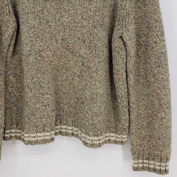 Abercrombie & Fitch Vintage Y2K Wool V Neck Sweater L Womens Pullover Tan - Picture 5 of 7